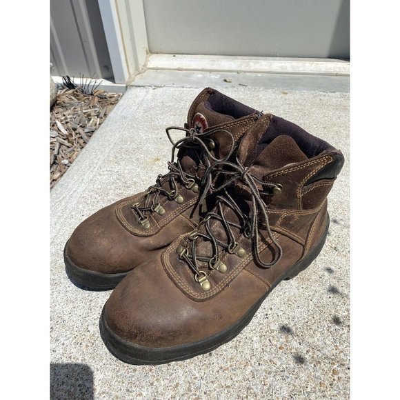 Red Wing Shoes Other - Red Wing Irish Setter Brown Leather Work Boots Lace Up Size 11D